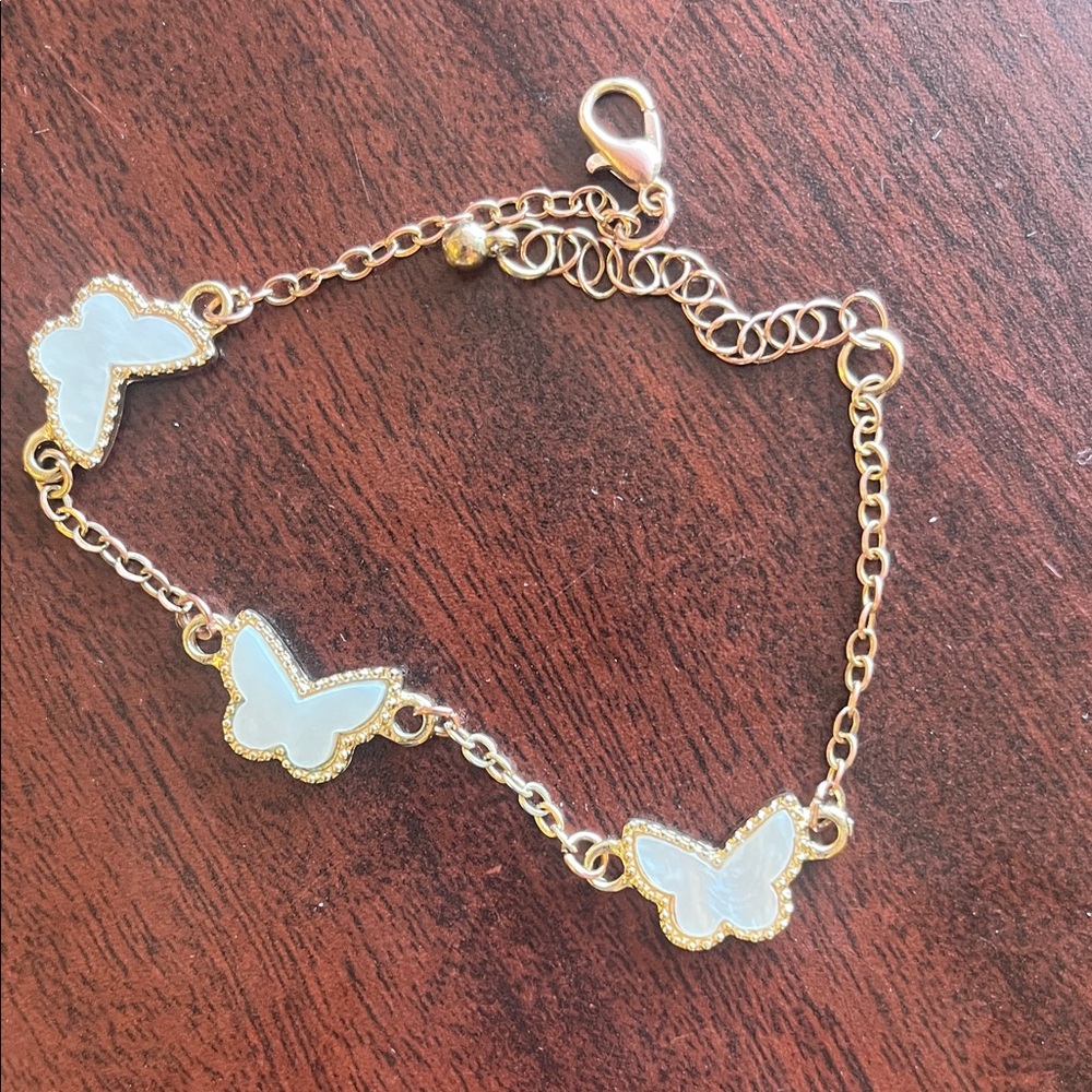 3 for $7 SALE Gold Butterfly Chain Bracelet